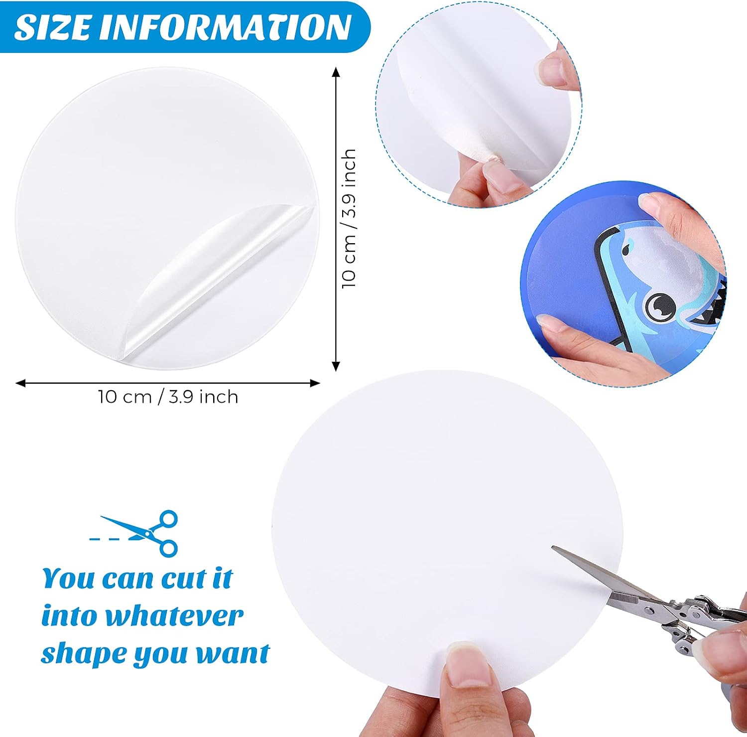 Outus Self-Adhesive Pool Repair Patch Kit Vinyl Plastic Repair Patch Pool Patches for Above Ground Pools Inflatable Boats Products (30 Pieces,10 x 10 cm)