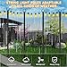6 Pack String Light Poles, Outdoor String Light Pole 10 ft Forked Metal Light Pole with Adjustable Outdoor Light Stand, Deck, Backyard, Garden, Wedding, Rustproof and Sturdy with Hooks.