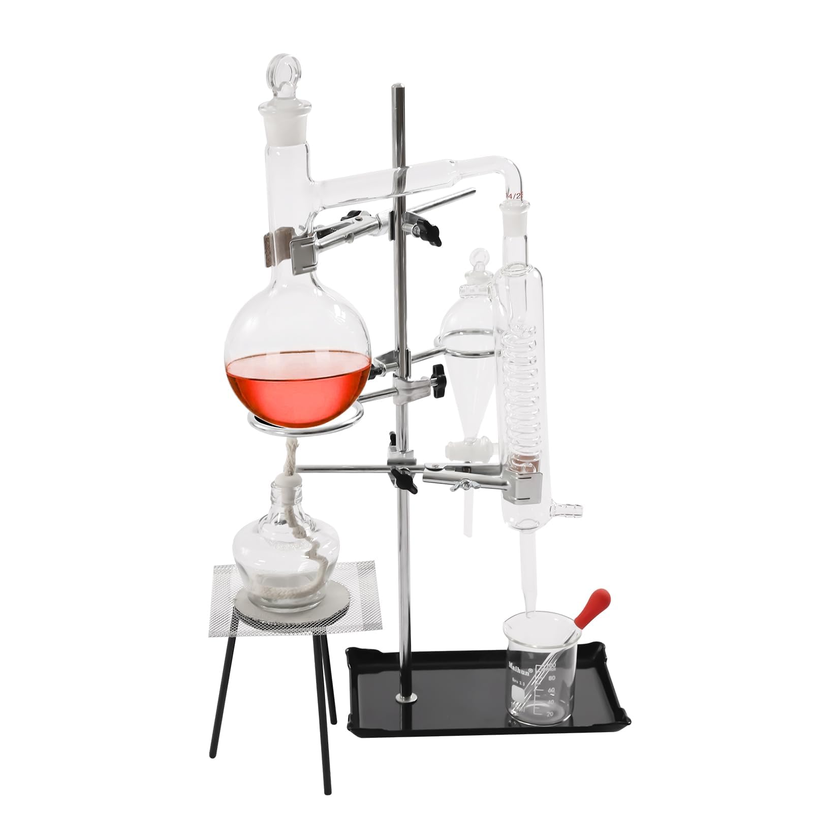 Aparato De Destilación De Laboratorio, Aparato De Destilación De Extracción De Aceite Esencial De Laboratorio De 500 Ml, Kit De Cristalería De Laboratorio De Química, Para Destilación, Separación