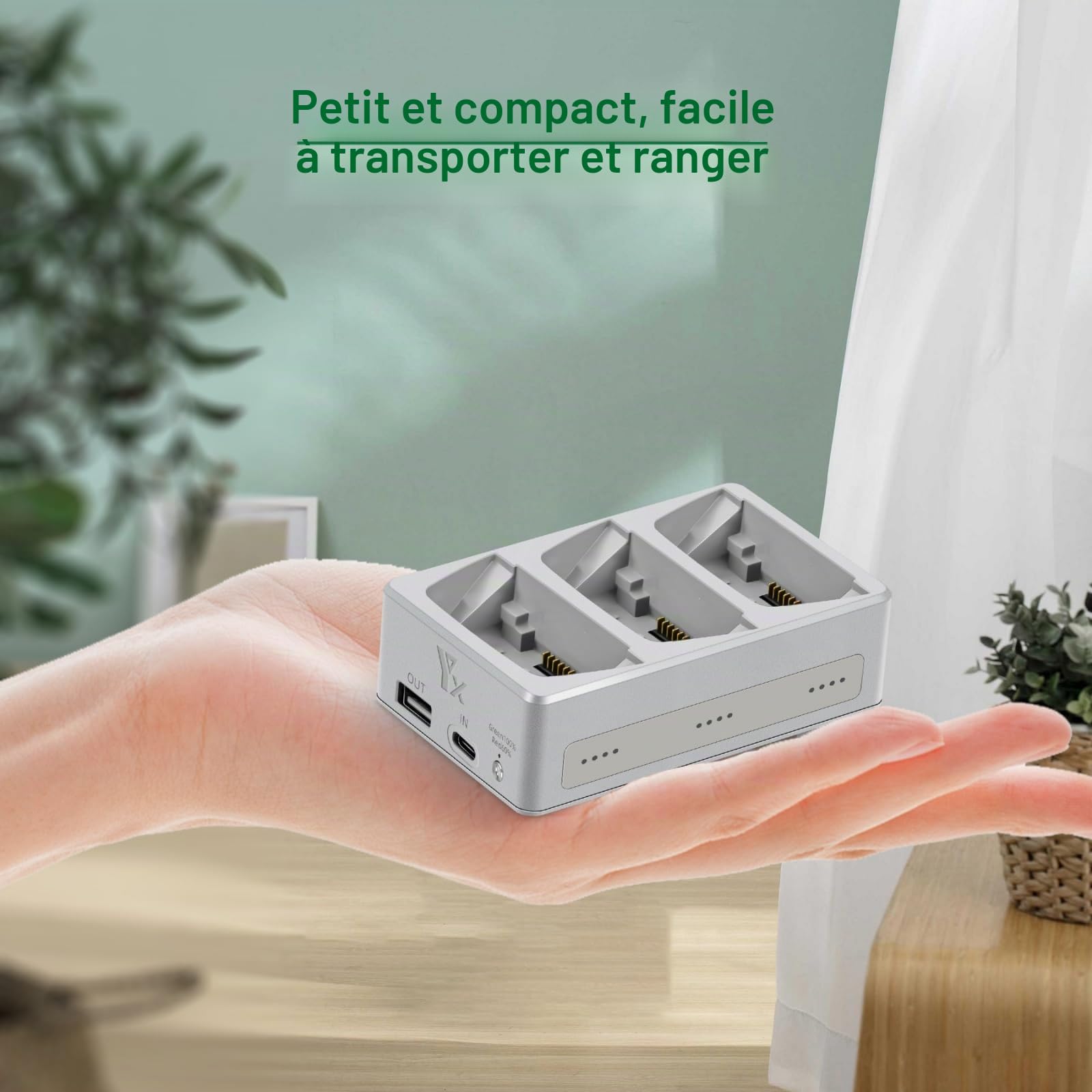 Chargeur de batterie Flip Drone pour DJI Flip Drone Trois voies Station de charge rapide