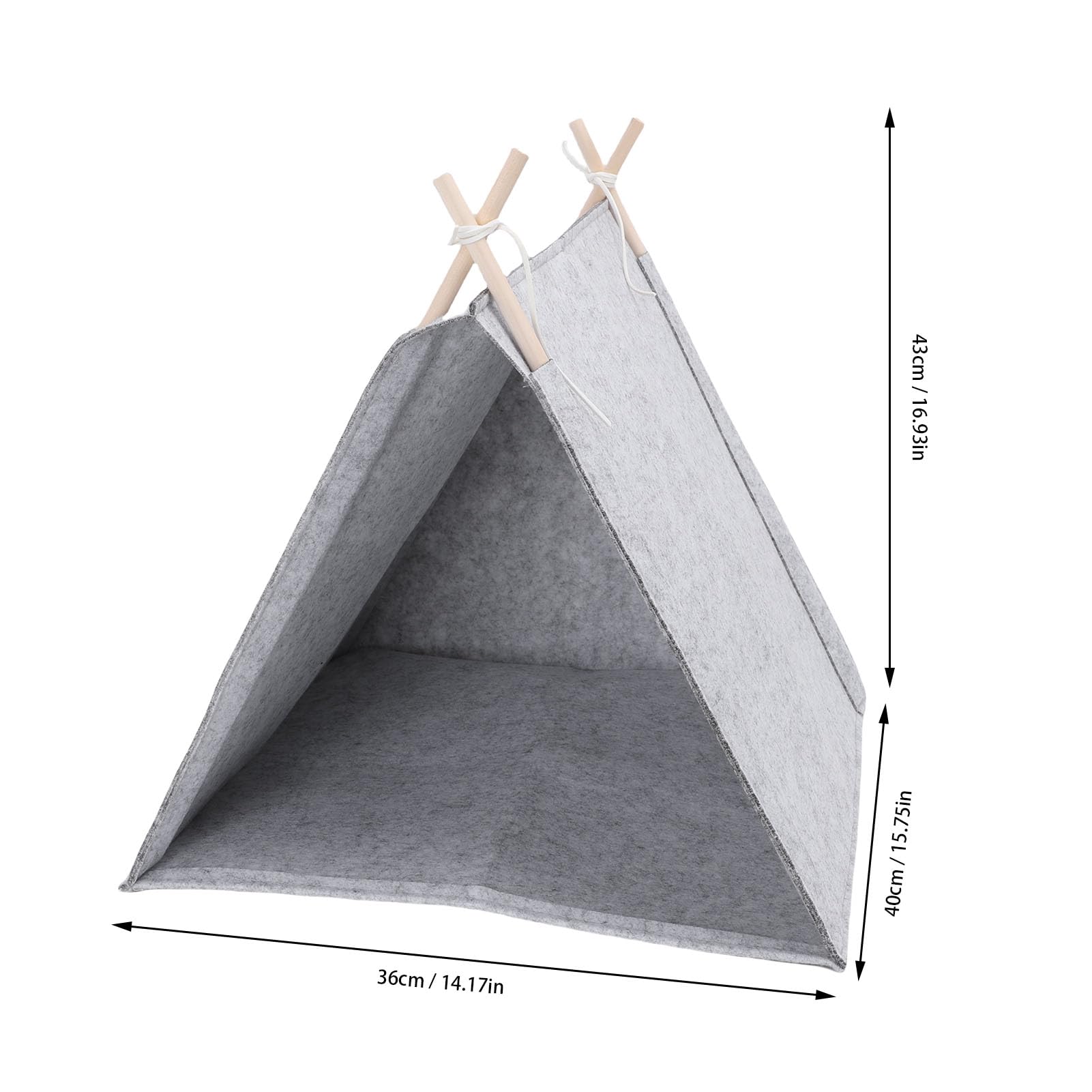 Asixxsix Lits pour Chats D'intérieur, 36 X 40 X 43 Cm, Tente en Feutre pour Animaux de Compagnie, Tentes Portables pour Chiots, Lapins, Petits Chiens, Chats, Tipi pour Animaux de