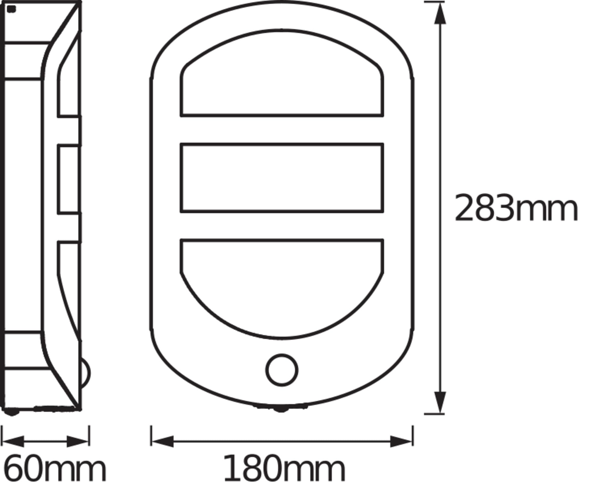 OSRAM ENDURA STYLE PLATE Wall Sensor, zewnętrzna lampa ścienna ciemnoszara, 12,5W, 630lm, 3000K, IP44, czujnik ruchu