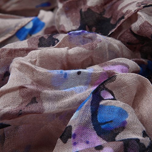 Elegant Abstract Cherry Blossom Sakura Floral Scarf Wrap3