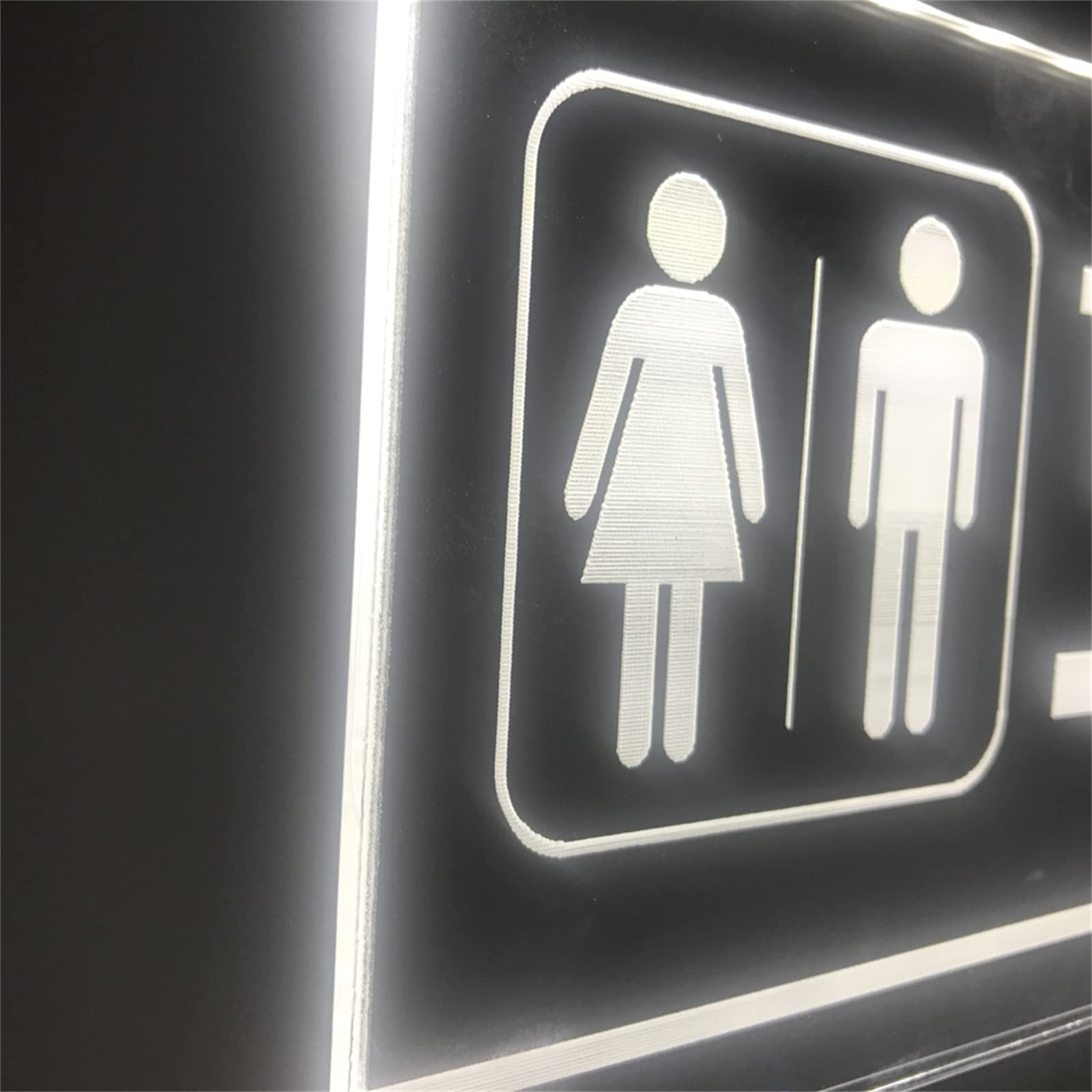 Enseigne au néon LED de Toilette Unisexe personnalisée, néons 3D pour veilleuses de décoration Murale d'entrée de Toilettes, 30x15cm,Vert