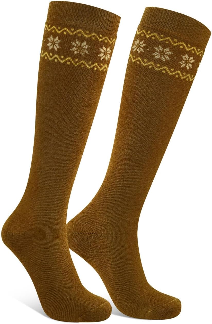 NinetoFiveLife Women's Thermal Knee High Socks Merino Wool Winter Socks for Skiing Snowboarding Hiking Warm Breathable