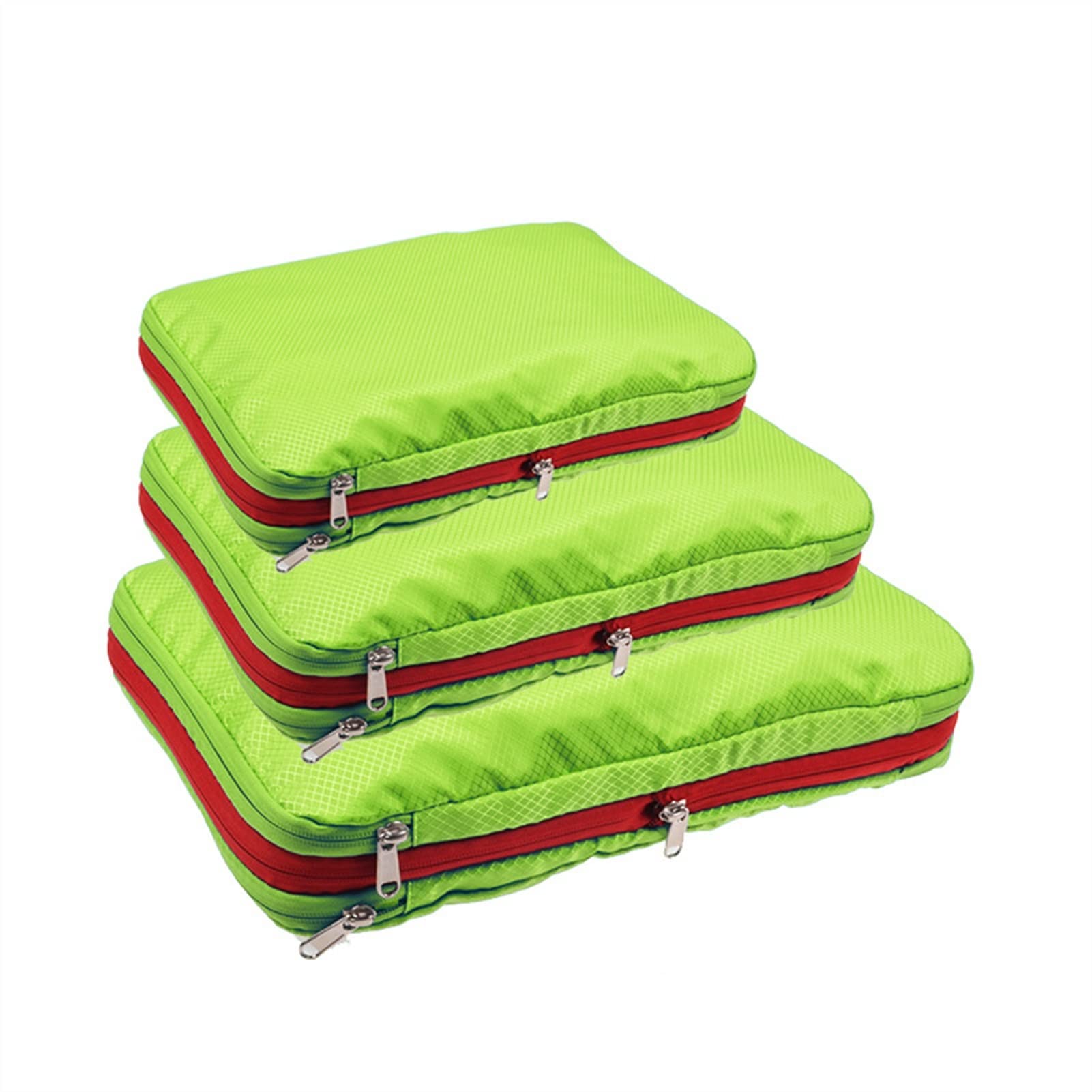 Robuste Packwürfel für die Reise, Kompressionsbeutel, doppelter wasserdichter Organizer, Aufbewahrungsbeutel für Gepäck, großes Fassungsvermögen mit stabilem Reißverschluss für Reisezubehör