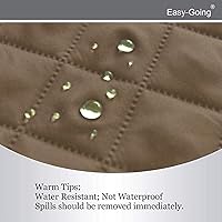 Vista 4 de Easy-Going Funda reversible para sofá futón, funda de sofá sin brazos, resistente al agua, para mascotas, niños, perros, gatos (camello/marfil)