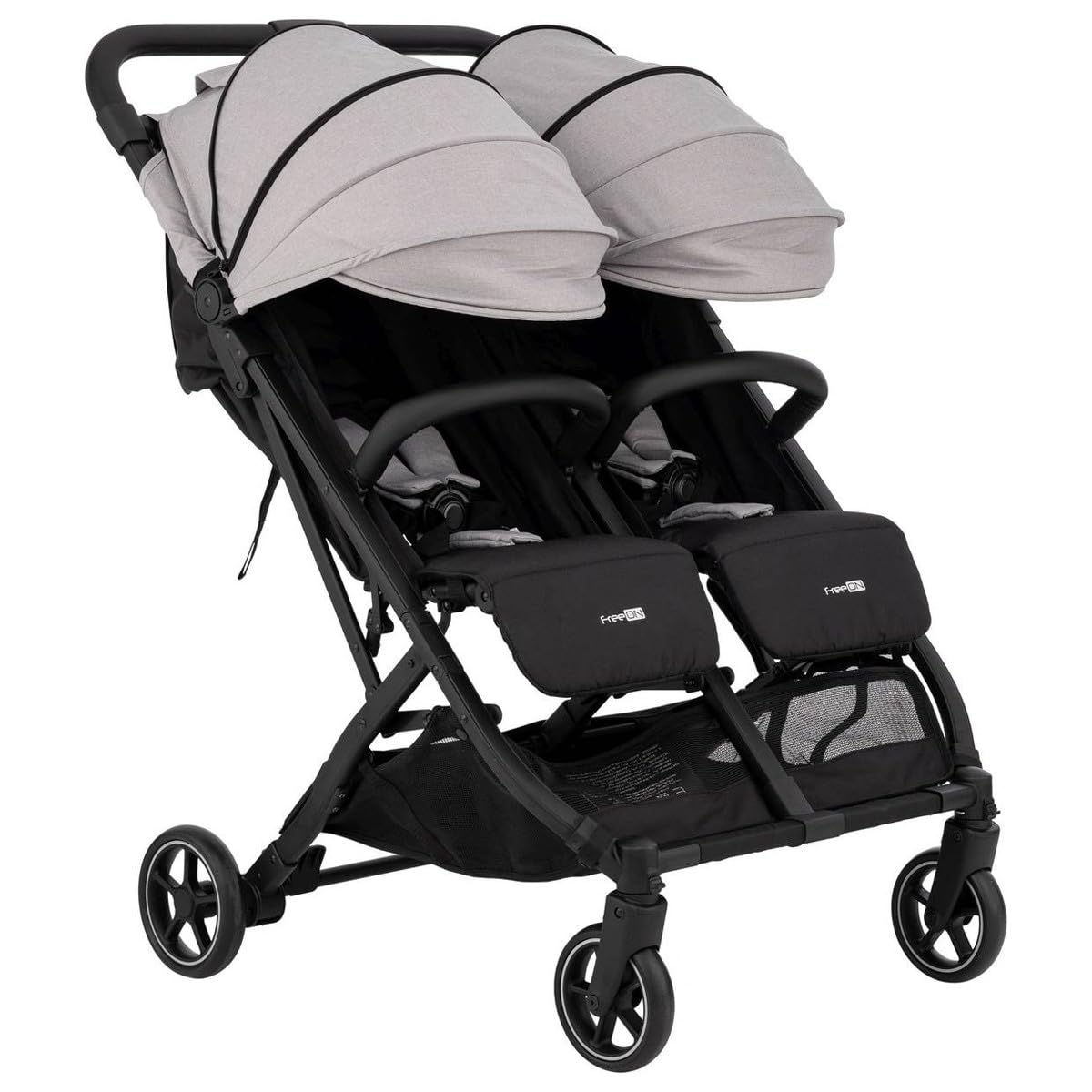 ACTIVE TWIN Poussette jumeaux ou enfants rapprochés largeur 74 cm Gris