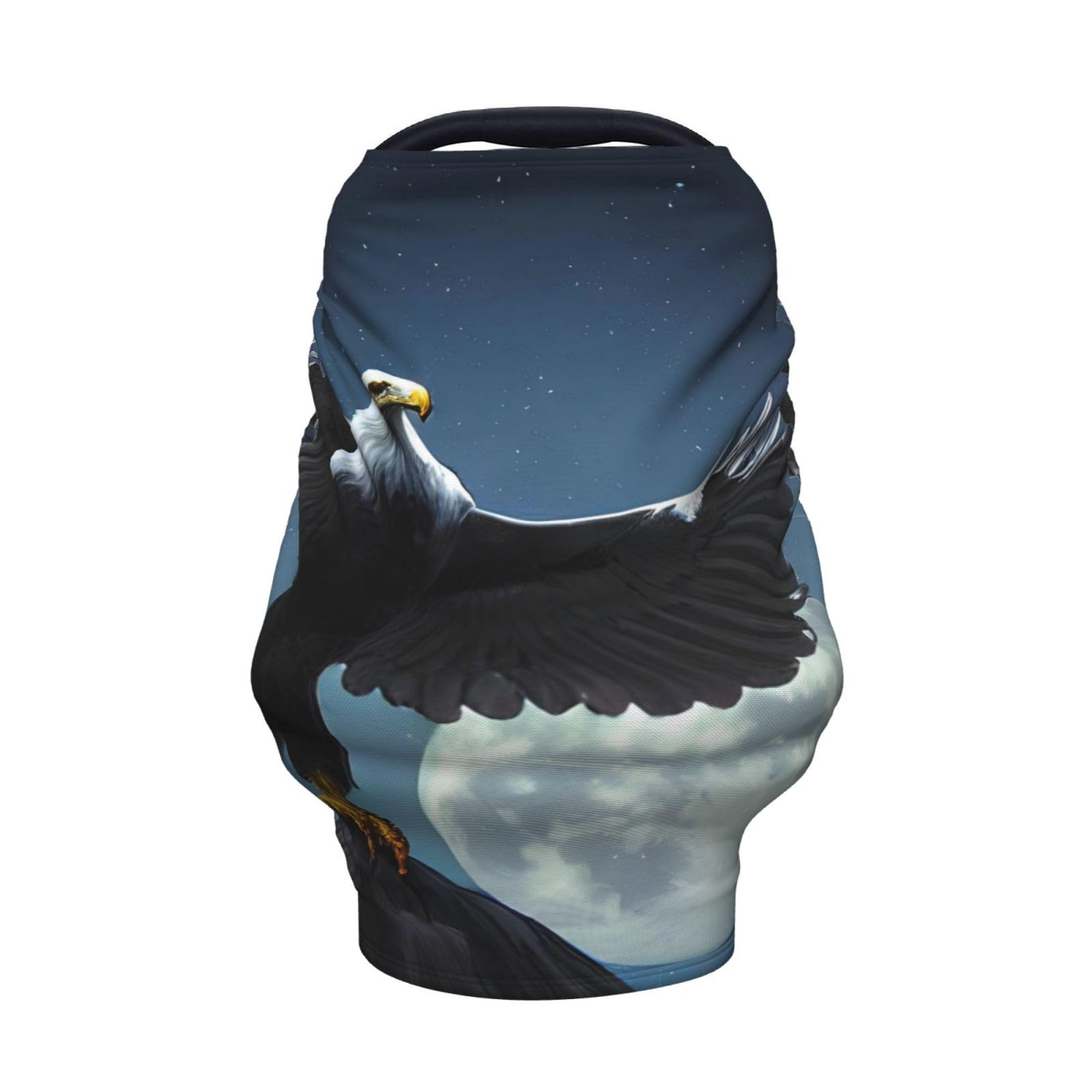 XZDHYZ Eagle under The stars Versatile full-print Stroller Chair Cover/Nursing Cover, specially designed for your baby, Black