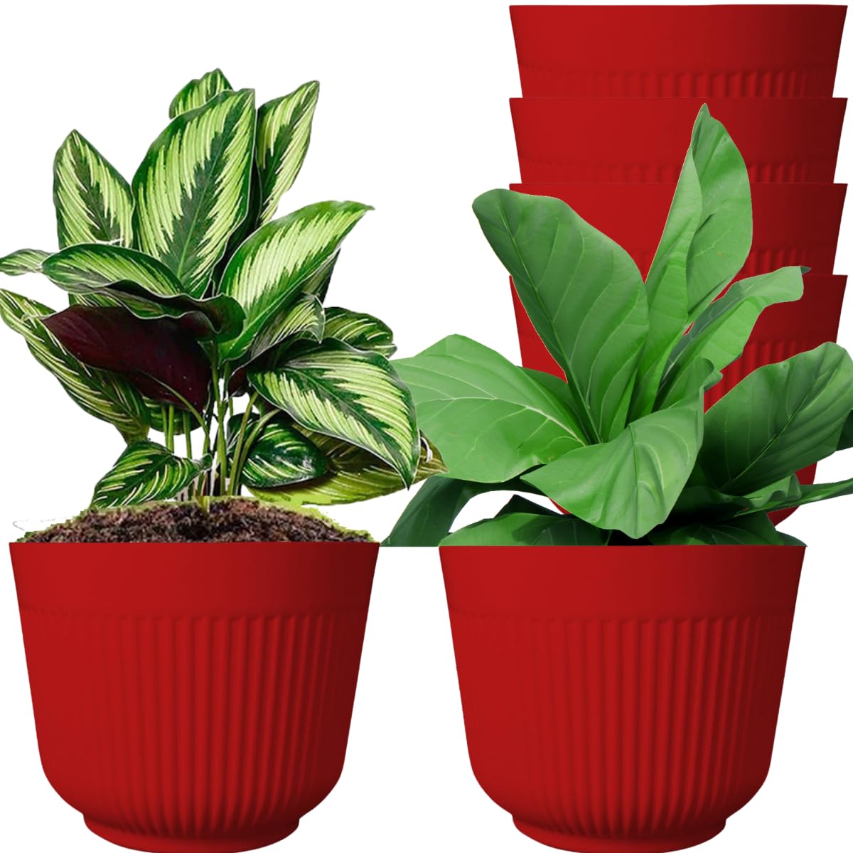 TECHBLAZE 12" Flower Pots - Pack of 8 -17 TECHBLAZE 12" Flower Pots - Pack of 8 -17