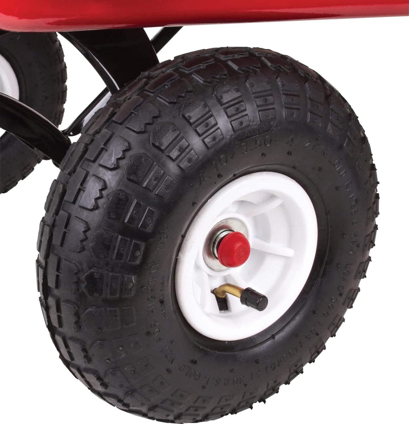 Duncan Mountain Wagon - Pull-Along Wagon for Kids with Wooden Panels, All Terrain Tires, Wide Grip Handle, Wide Wheel Base Red 41” x 22” x 38.5”