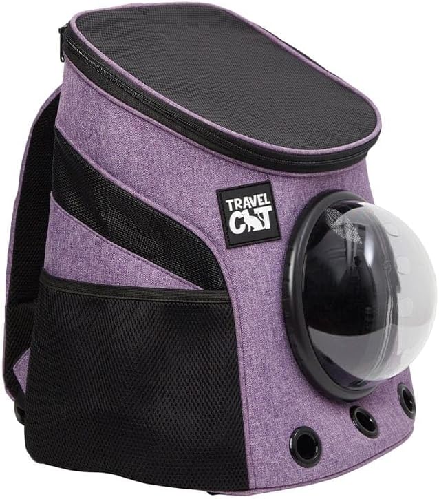 Miniatura 3 de Mochila para gatos gordos  Transportador de gatos aprobado por aerolíneas con burbuja de cápsula espacial para gatos pequeños, gatitos  Mochila de