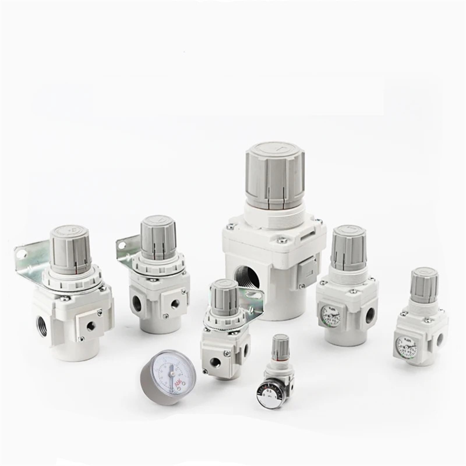 Wfnkjtgo One Color Pressure Regulating Valve Air Compressor Ar20k-02E Pneumatic Pressure Reducing Valve Regulates Stable Air Pressure(Ar20-02Bg-B)
