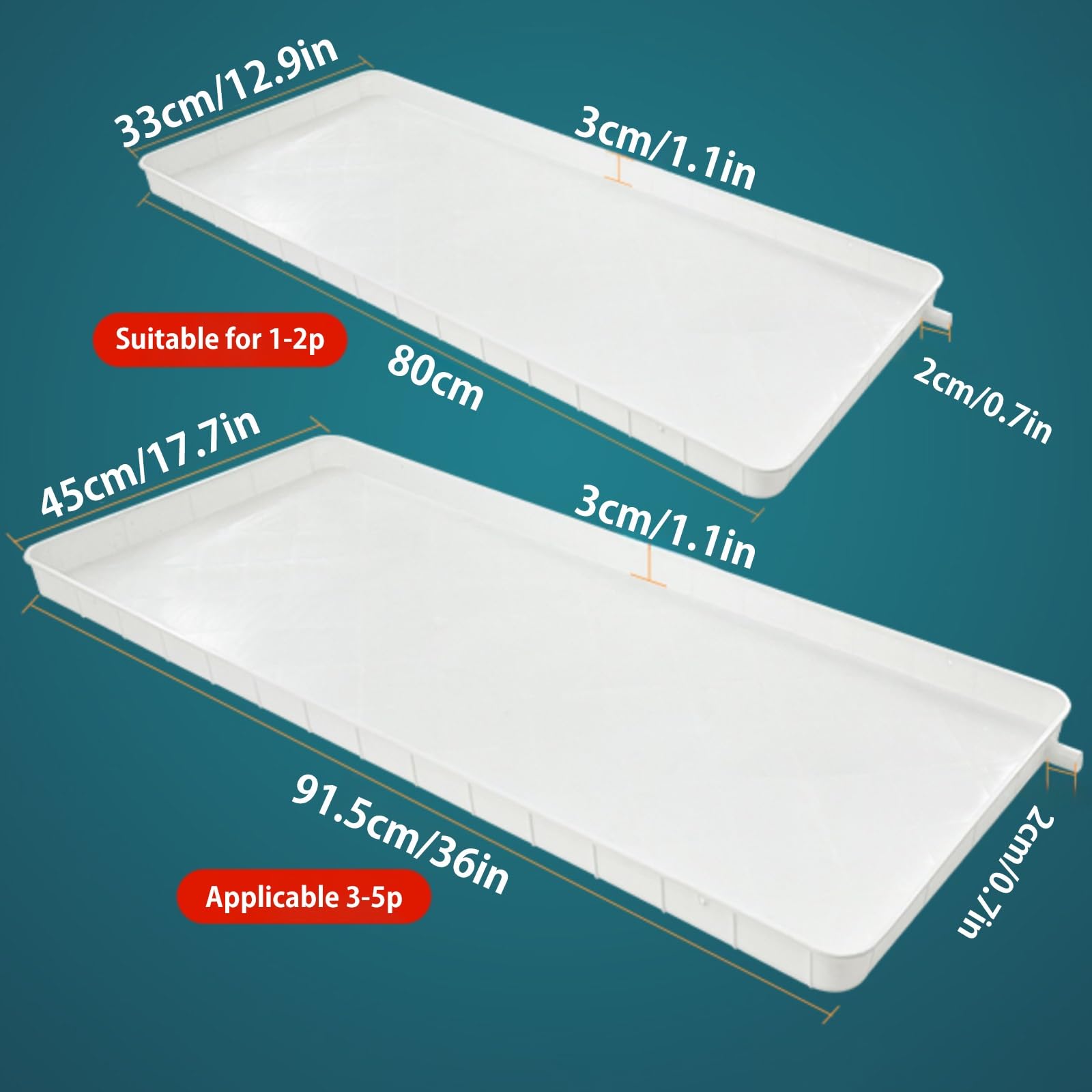 Vaschetta Raccogligocce Universale per Condizionatore D'aria con Tubo di Scarico,Vaschetta Condensa Condizionatore,Adatto per unità Interne ed Esterne Vassoio per Acqua in Plastica(81.5x33x3cm(