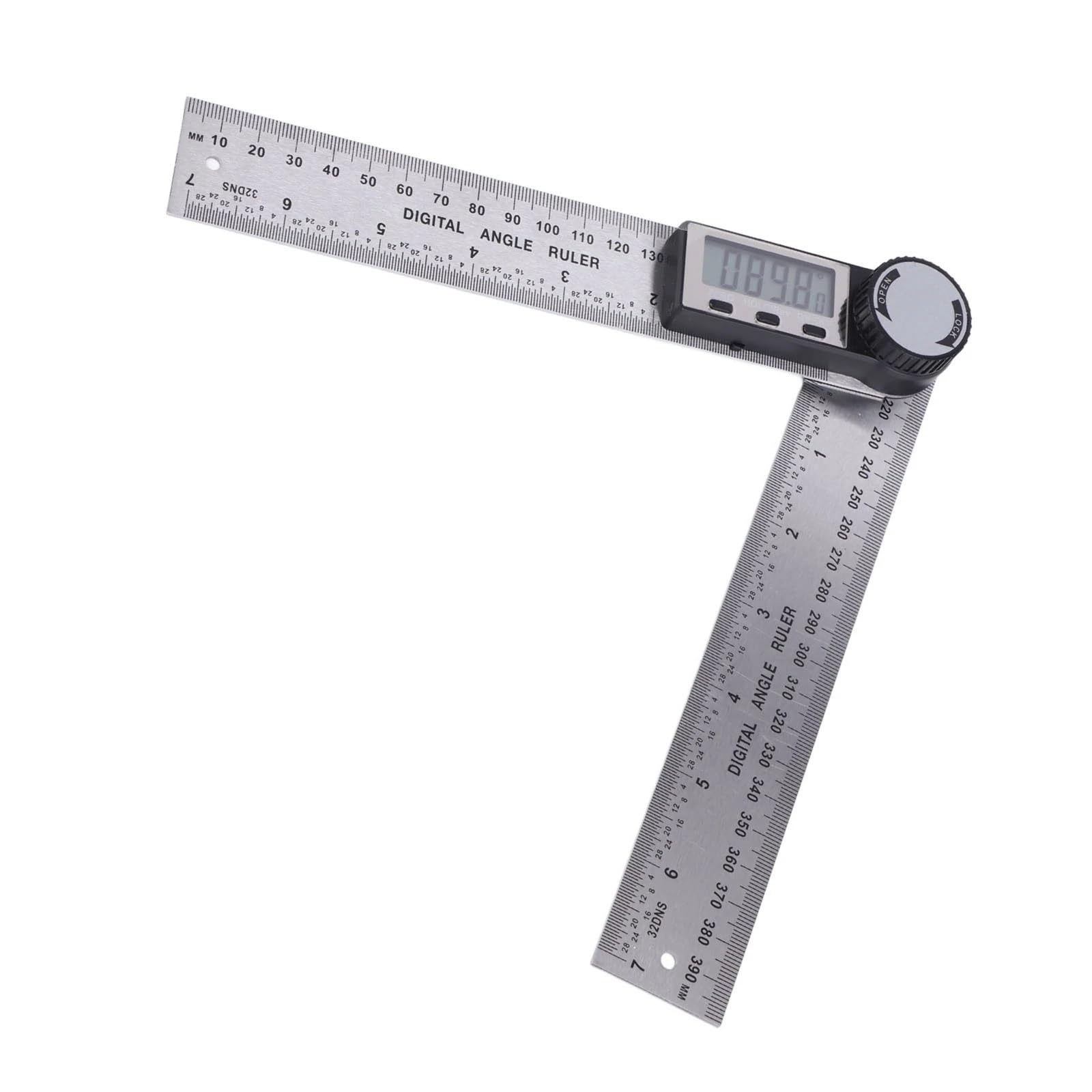 Rapporteur d'angle, Détecteur d'angle numérique 10-390mm, rapporteur électronique en acier inoxydable, goniomètre numérique, règle de jauge à onglet