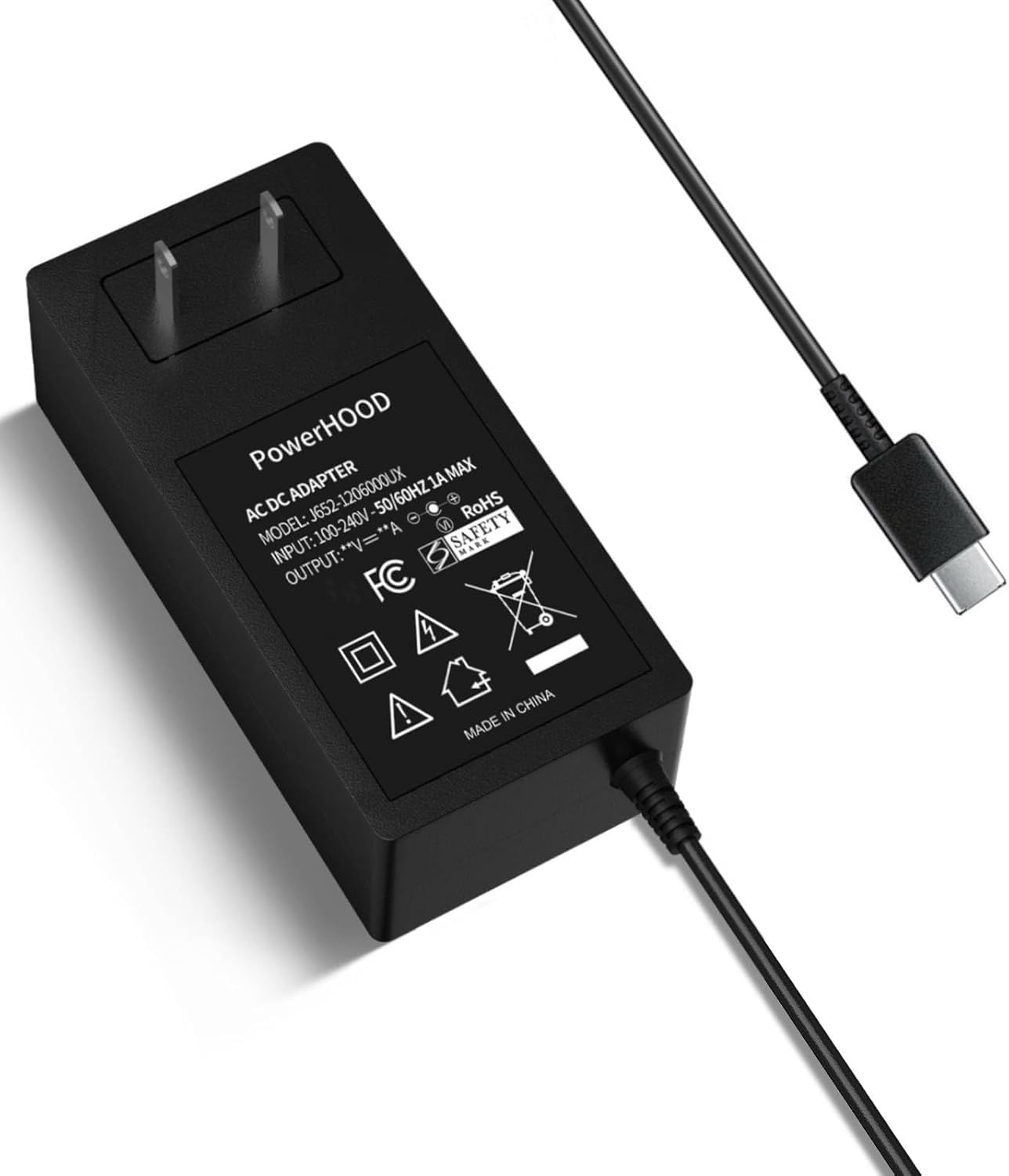 Amazon.com: PowerHOOD 12V USB-C AC/DC Adapter Compatible with