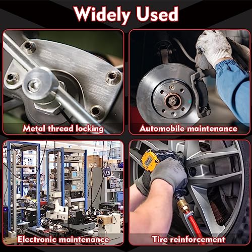 Image of Thread Lock Blue and Red, Threadlocker Removable & Permanent, Thread Locker for Nuts, Bolts, Fasteners and Metals, Against Losening and Leakage(50ml)
