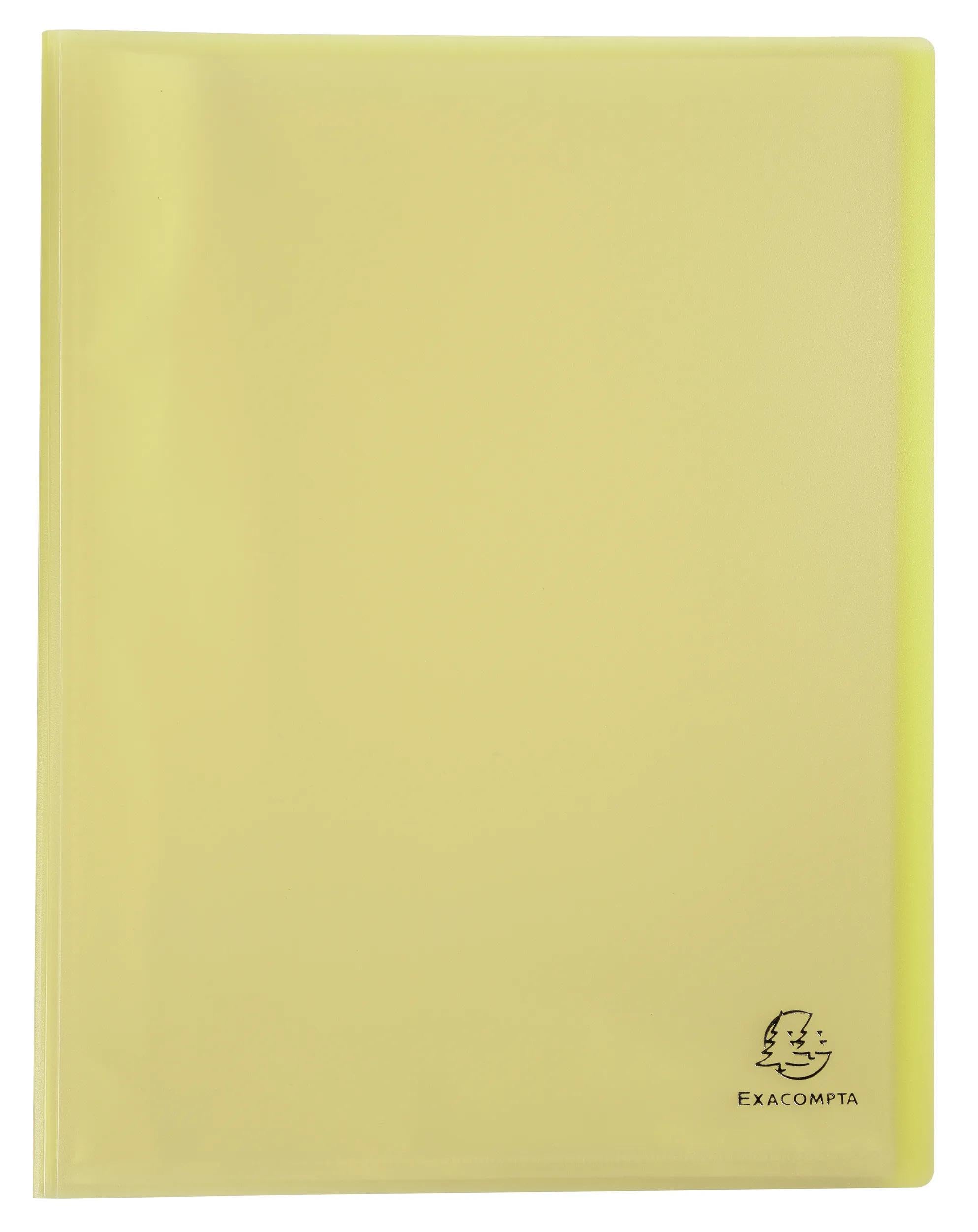 Exacompta - Nr ref. 88670E - Karton 8 Chromaline Pastel Teczka na dokumenty - 60 gładkich kieszeni kryształowych - 120 widoków - A4 - wymiary 24 x 32cm - półprzezroczysta okładka z poliestru