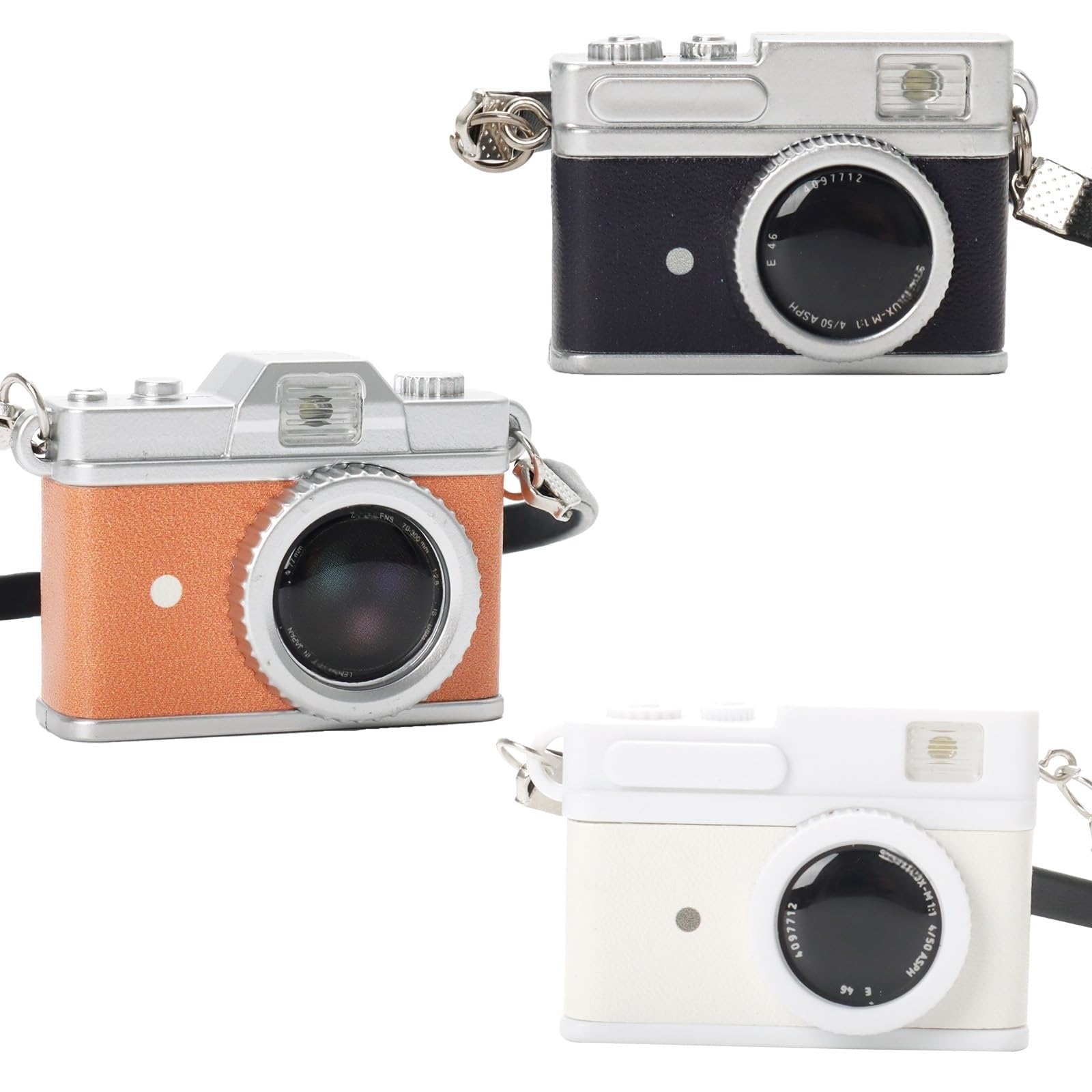 THE WHITE SHOP Miniature Camera 1:4 Scale SLR Camera Prop Ornament Vintage Camera Model Digital SLR Mini Decoration Accessories Photography Props (3PCS)