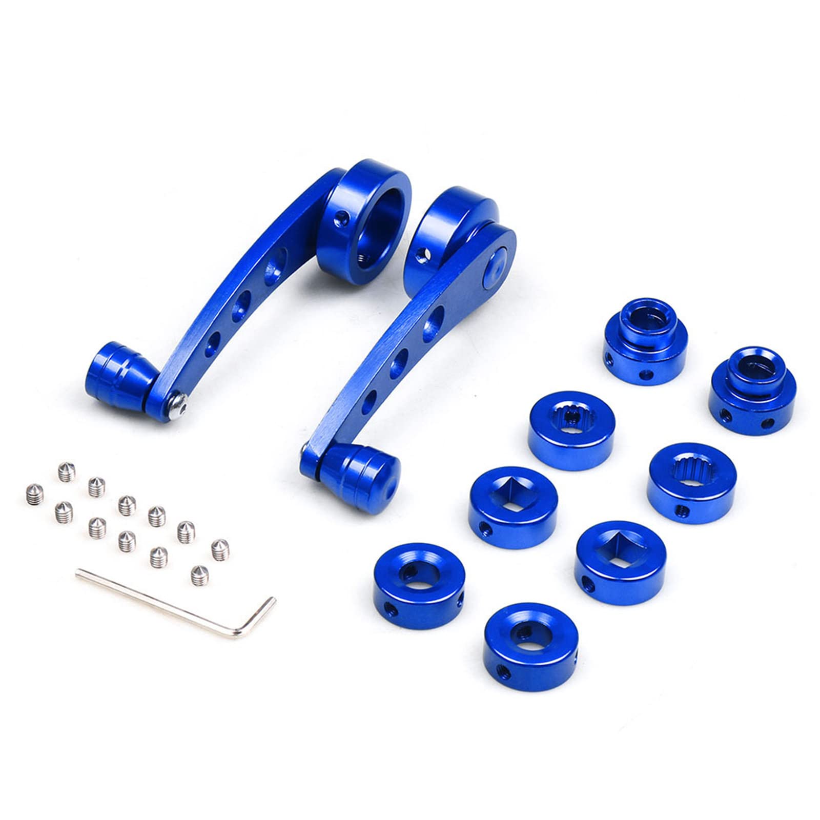 GOLOVENLD Window Crank Handle Aluminum Car Door Window Crank Handle Winder with 16 Splines Accessories 1 Pair