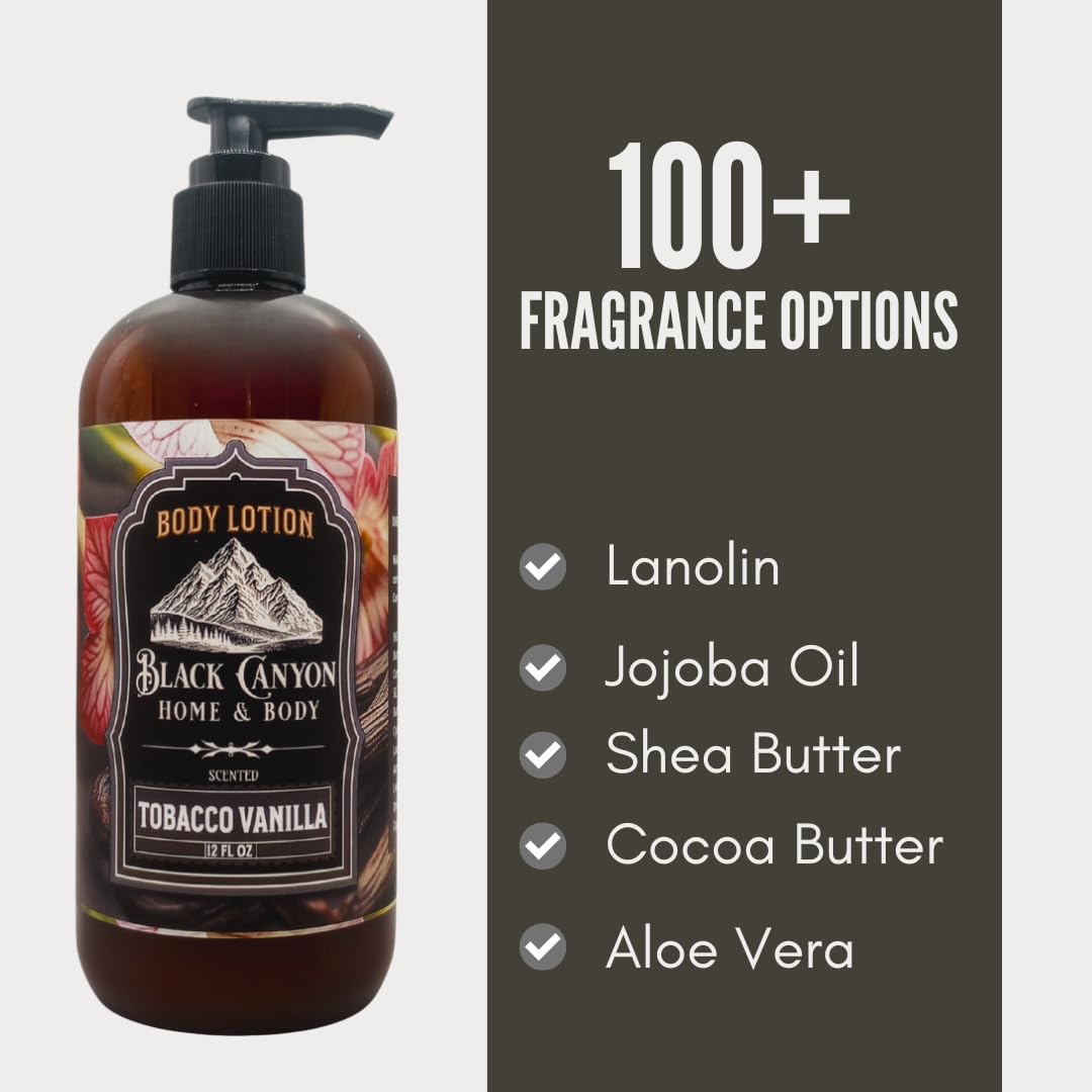 tobacco lotion Amazon.com : Black Canyon Tobacco Vanilla Scented Body Lotion with Lanolin  and Jojoba Oil, 12 Oz (2 Pack) : Beauty & Personal Care