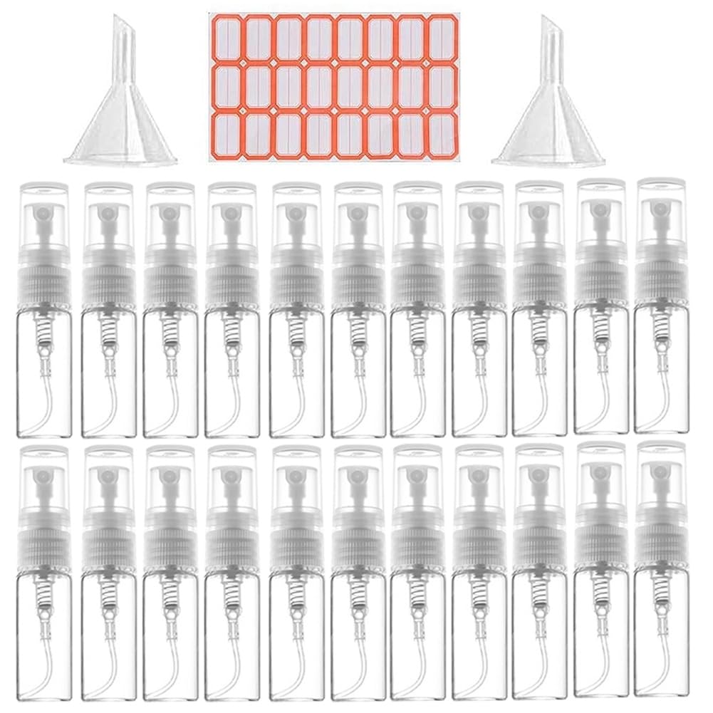 Kopinma 120Pcs 3ML Bottle Small Cosmetic Packing Atomizer Perfume Bottles Atomizing Liquid Container for Travel