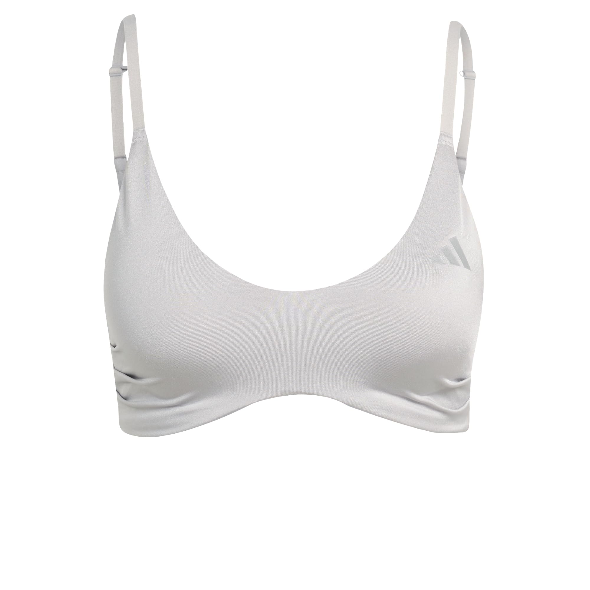 adidas Women's Optime Essentials Workout Shine Light Support Bra, Grey Two, XXL