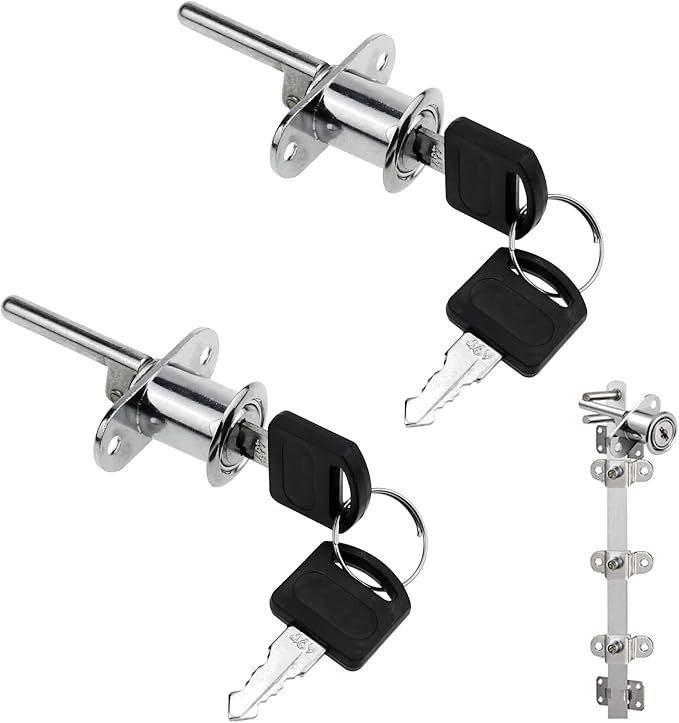DonLeeving 2 Piece Plunger Lock Furniture Desk Drawer Plunger Lock Cupboard Cam Lock