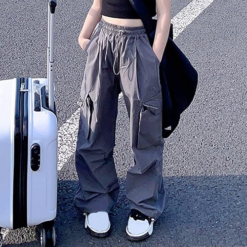 Girls Cargo Sweatpants Baggy Parachute Trousers for Kids Fall Winter Elastic Waist Wide Leg Sweat Pants Y2k Streetwear2