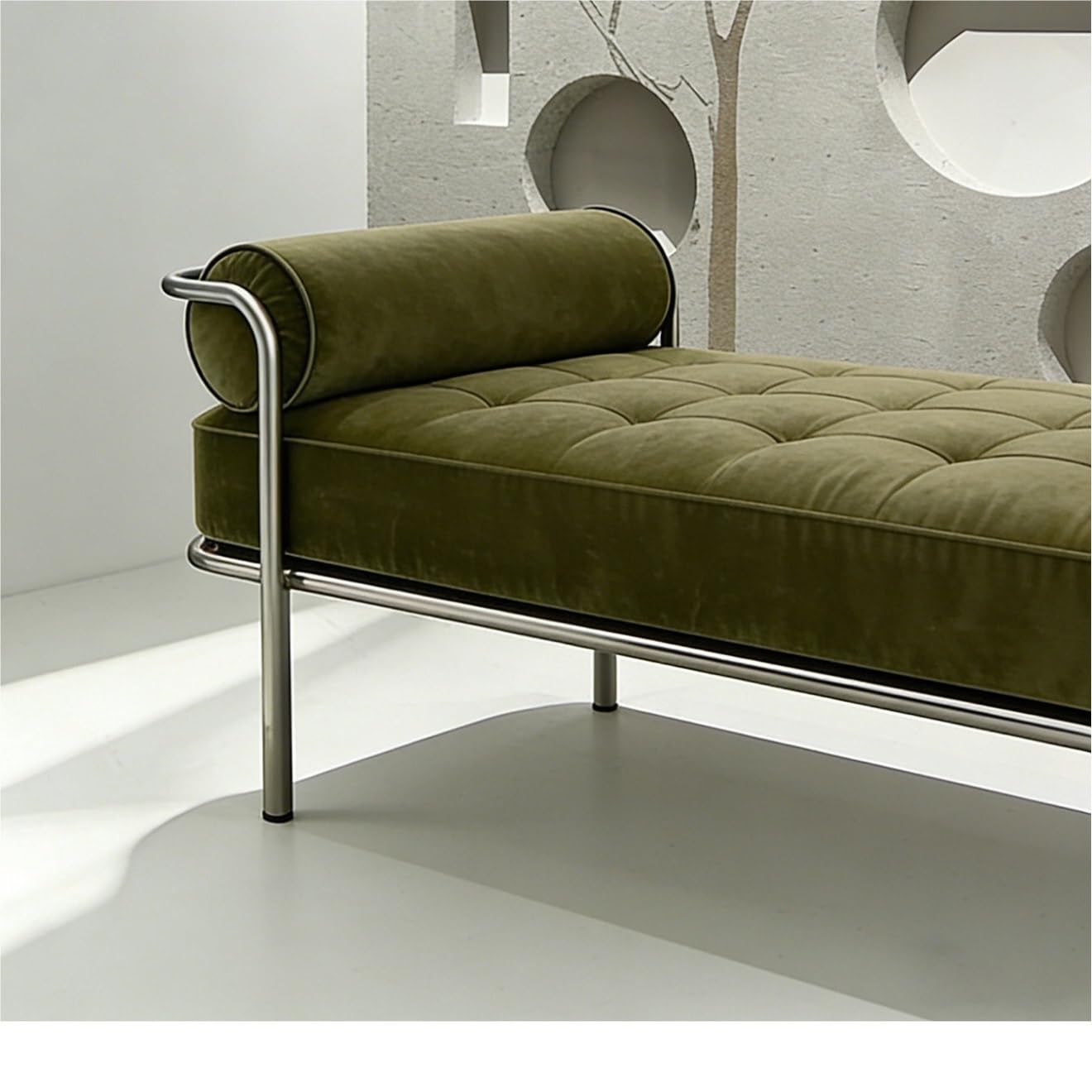 Banqueta para Calzar Banco moderno de metal terciopelo for uso doméstico