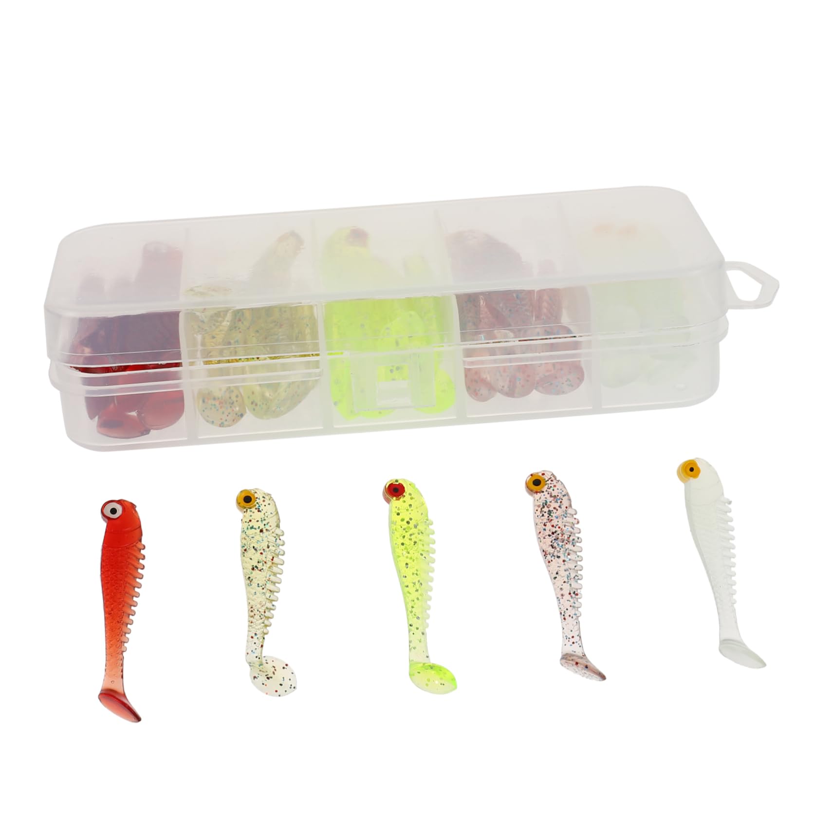 Hemobllo Cebo Falso Mini Cebos De Simulación Kits De Señuelos De Pesca Señuelos De Trucha Señuelos De Pesca Flexibles Cebo Flexible De Polivinilo