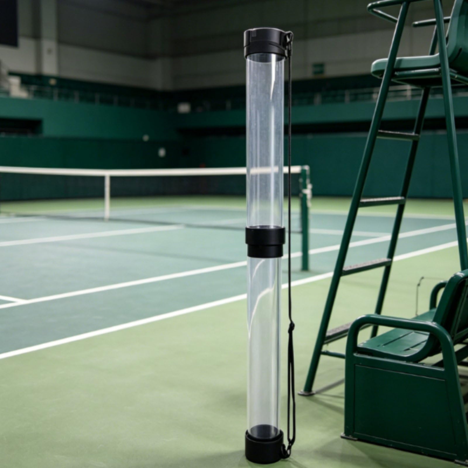 Milageto Sammler Tennissammler Ballröhre Ballaufnehmer mit Teleskoprohr Und Gummibändern aus für Effizientes Einsammeln Und Kompakte Aufbewahrung für Tennisschule Hobbyspieler Trainingsplatz