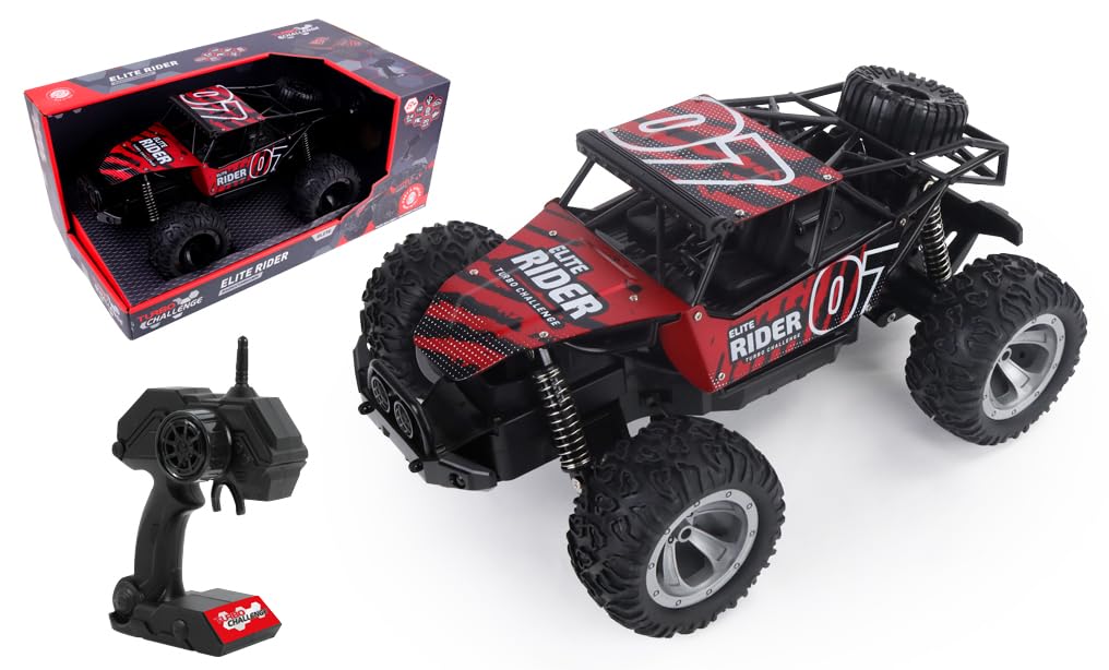 TURBO CHALLENGE - Avventura con il Buggy - Elite - 094862LR - Auto Telecomandata - Rossa - 1/14 - Pronta all'Uso - Batteria Ricaricabile e Batterie Incluse - Metallo - A Partire dai 8 anni