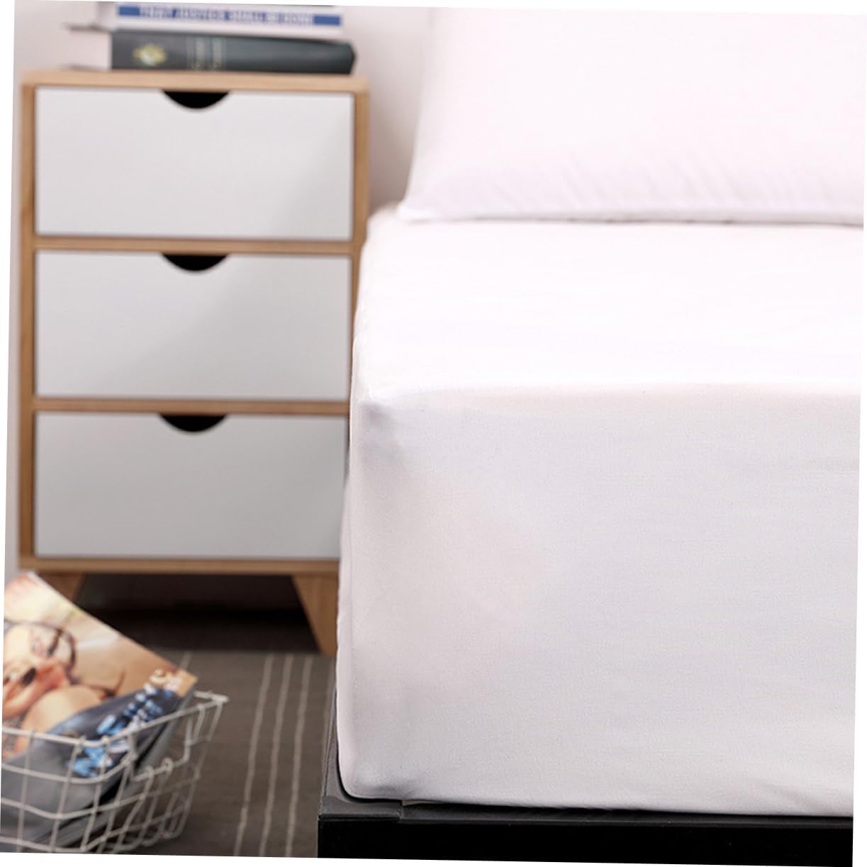 VICASKY 1pc Nursing Pad Pure Fitted Sheet Machine Washable Mattress Protector for Bed for Boys and Girls Soft and Keeps Bed Clean