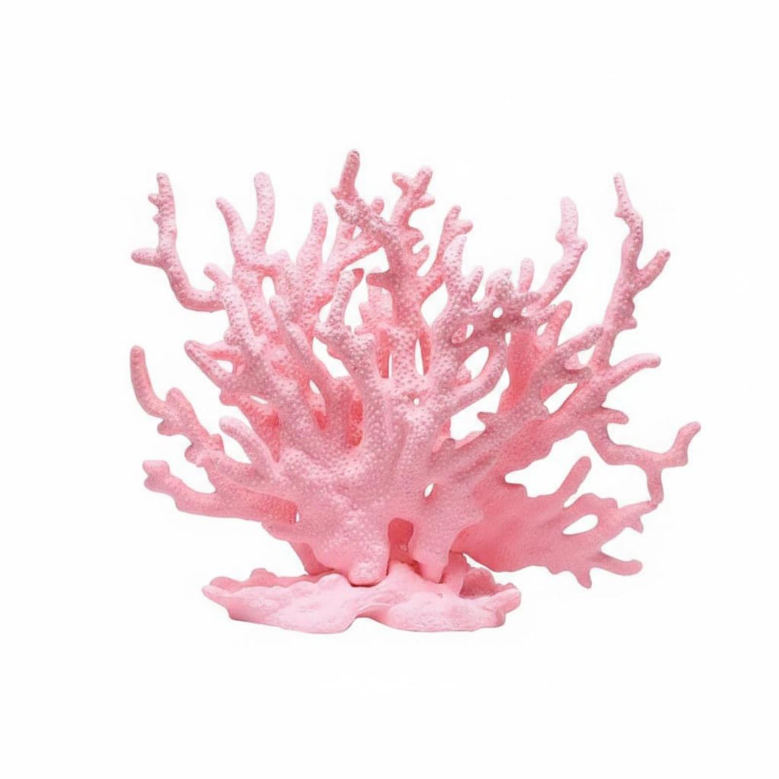 Aquarium Coral Decorazione Roccia Acquario Ornamento Scenico Montagna Resina Realistica per Allestimenti Meditativi O Collinari con Paesaggio a Strati, Corallo Rosa Simulato