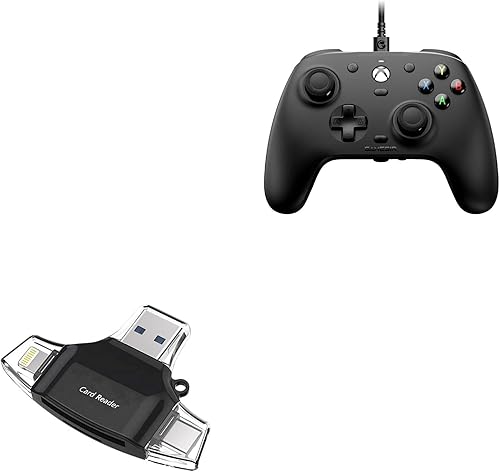 BoxWave Gadget inteligente compatible con GameSir G7 - AllReader lector de tarjetas SD, lector de tarjetas microSD Compact USB - Negro azabache