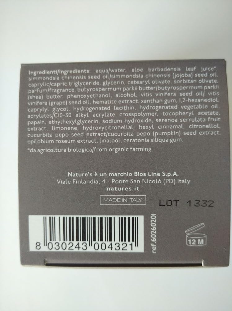 Bios Line Nature' S Hematite, Crema Viso Dopobarba - 50 ml