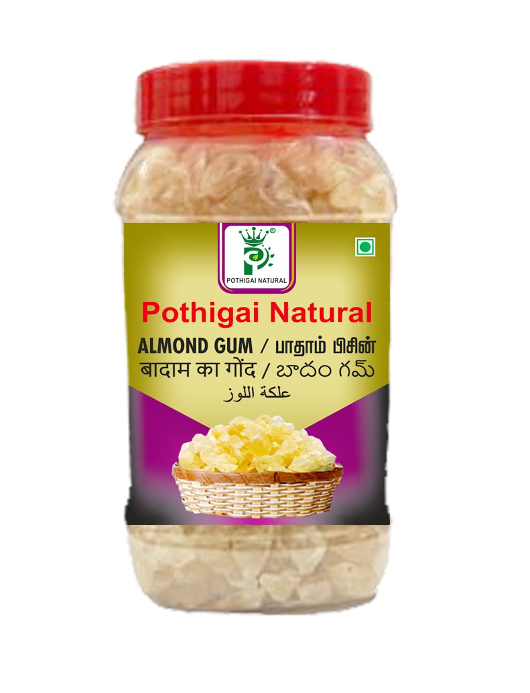 Pothigai Natural Almond Gum/Badam Pisin/Badam Gum -100% Natural-Body Coolant,Tasty & Delicious Drink-250 grams (Pack of 1) (B0BYVTZXQ8) Amazon Price History, Amazon Price Tracker