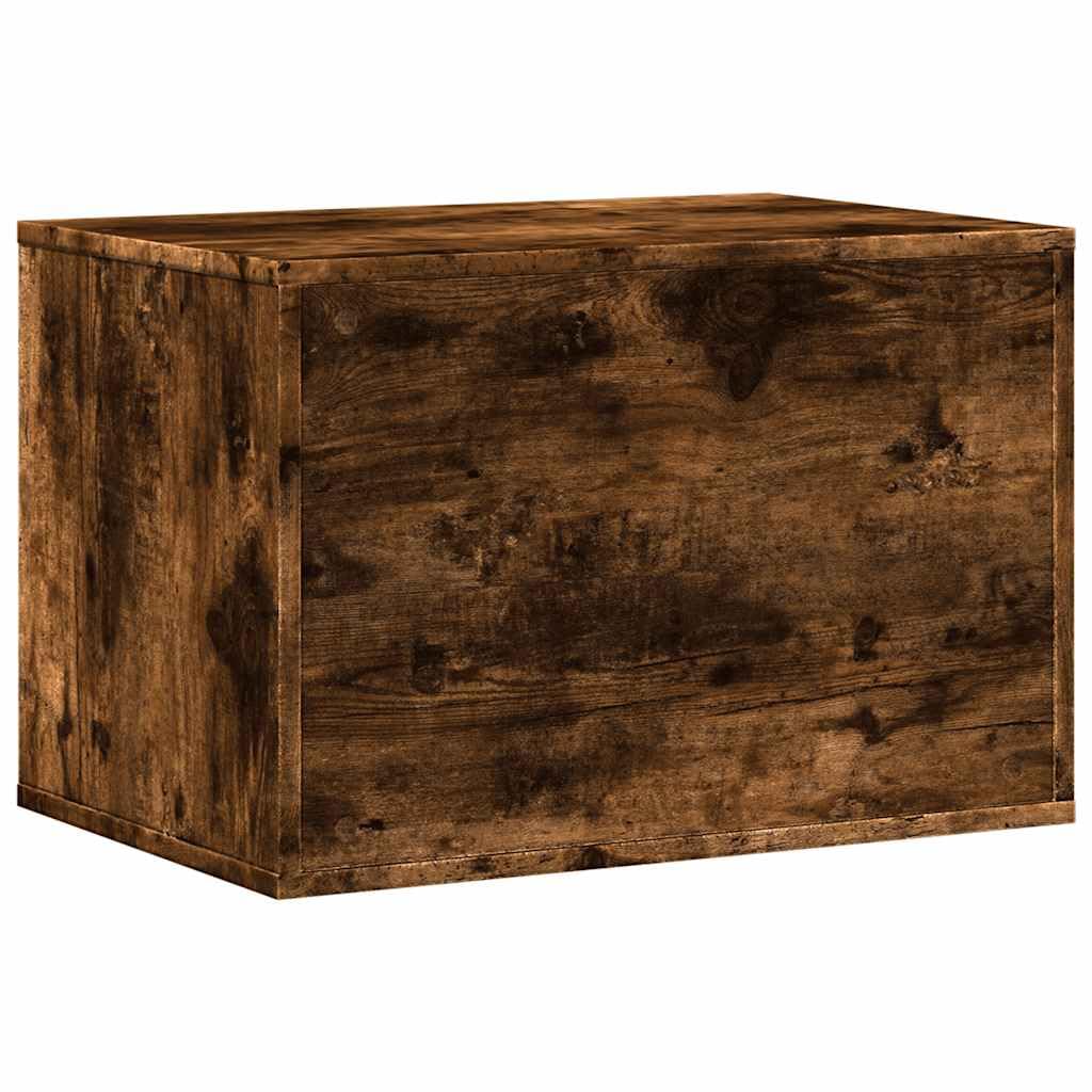 Katzenklo Schrank Räuchereiche 60x40x40 cm Holzwerkstoff - Katzenhaus mit 2 Eingängen, Katzenklo-Möbel versteckt, Beistelltisch und Katzenhöhle für Katzen
