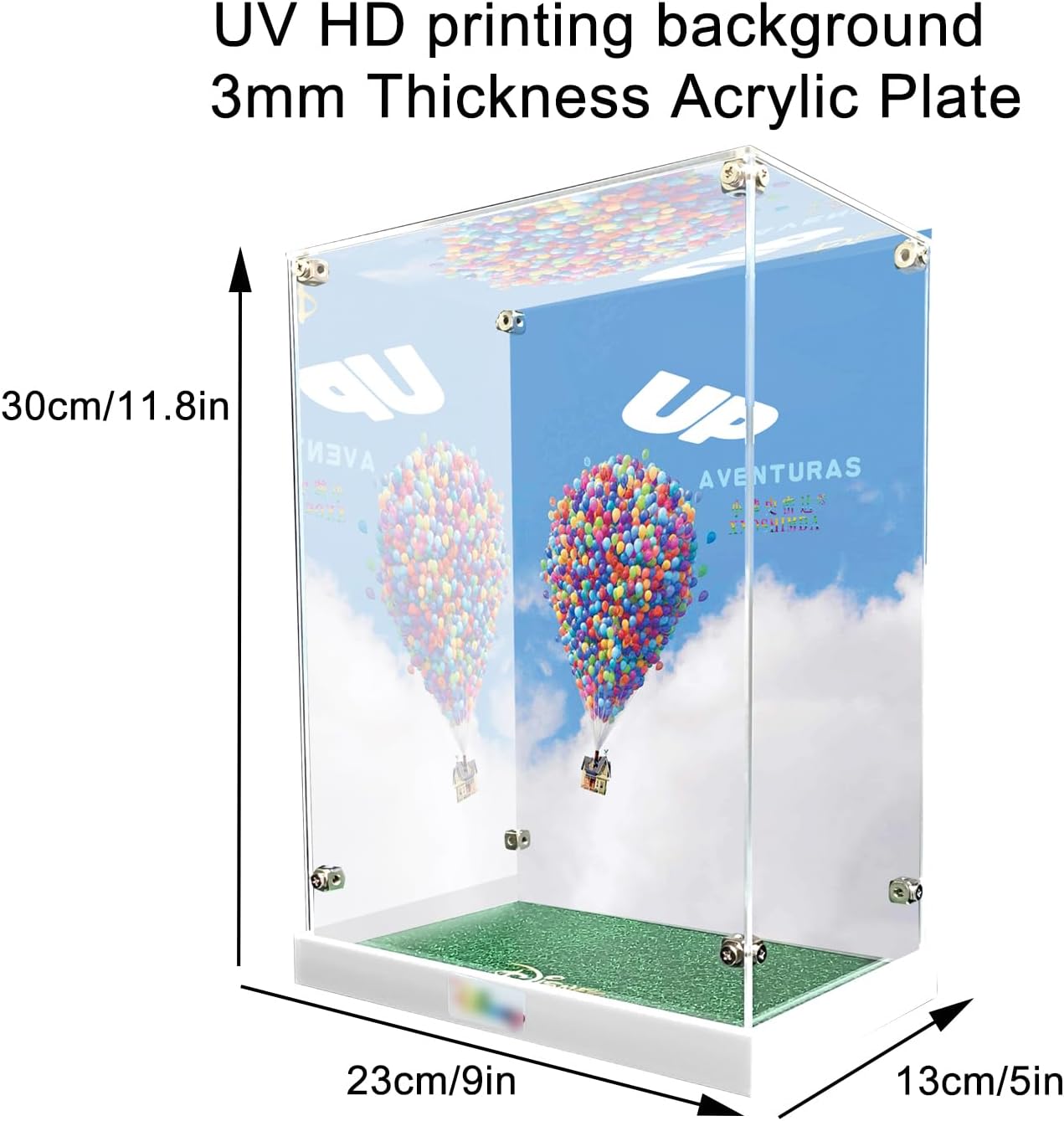 WICUS 3mm Acrylic Display Case for Lego 43217 Dustproof Clear Display Box(NOT Included The Model)