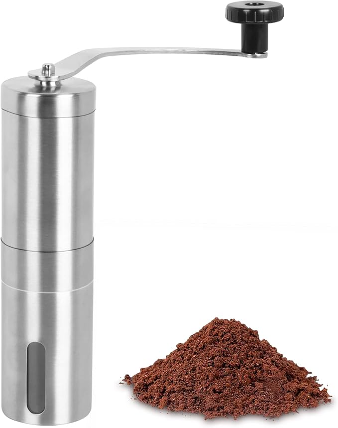 Sequpr Manual Coffee Bean Grinder Stainless Steel Manual Coffee Burr