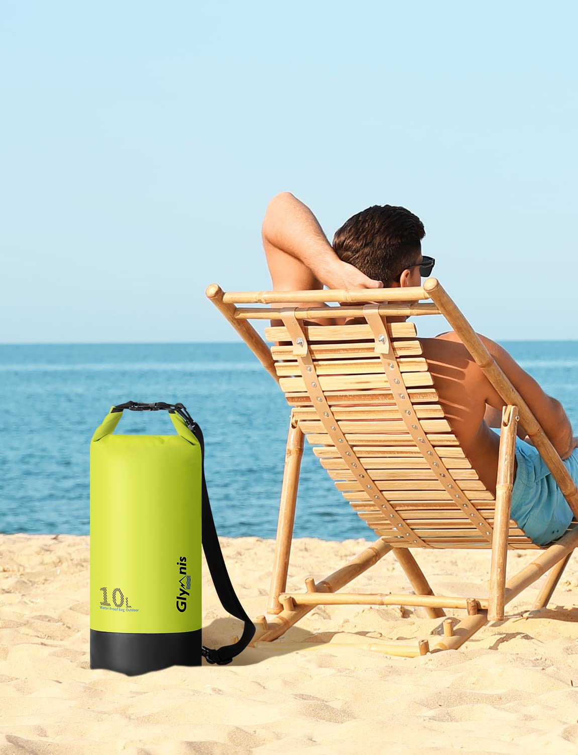 Glymnis Borsa Impermeabile 5L 10L 20L Dry Bag Sacco Impermeabile con Tracolla Regolabile, Include Custodia Impermeabile per Cellulare, Ideale per Barca, Pesca, Rafting, Nuoto
