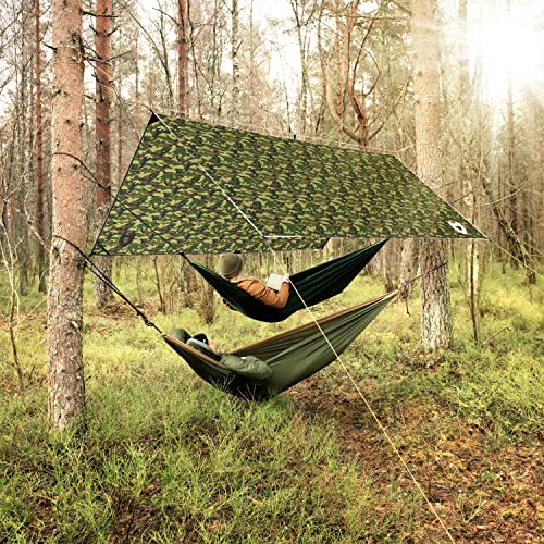 image for Rain Fly by NoCry 10x10 Lightweight Survival Camping Tarp; 100% Waterp