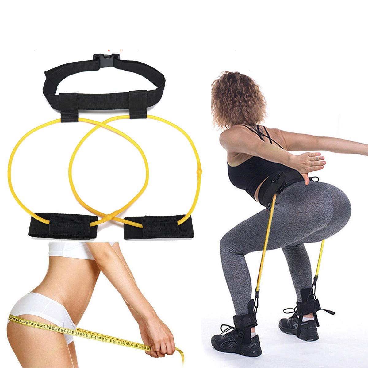 KALOAD Women 120cm 10lb Hip Butt Booty Belt Band Body Muscles Trainer Body Lifter Exercise Tools