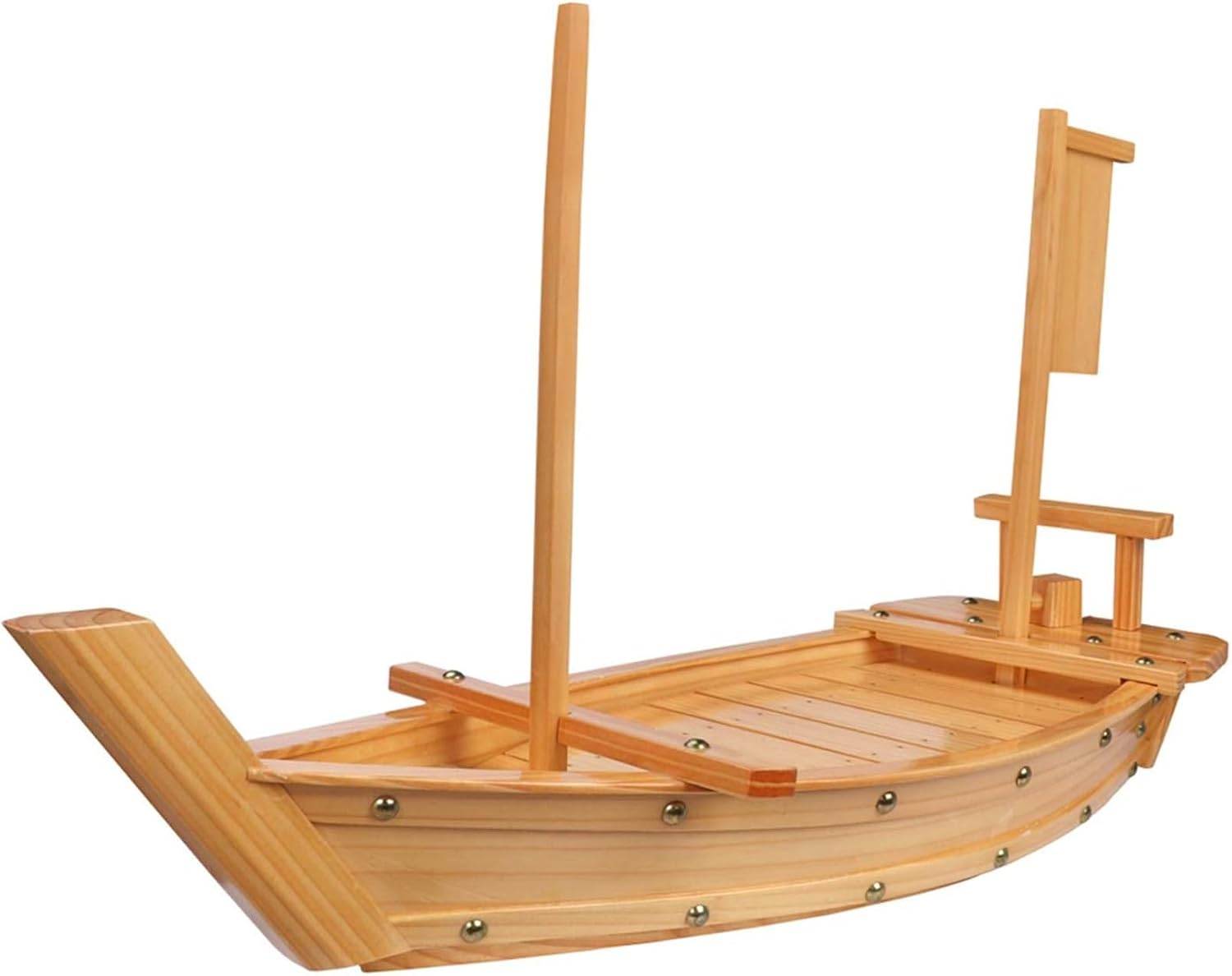 Sushi Boat Serving Tray, Wooden Sushi Plate Great for Sushi Restaurant or Home, Large Sushi Boat Plate for Sashimi Board Seafood Party(Size:Wooden/2.3FT)