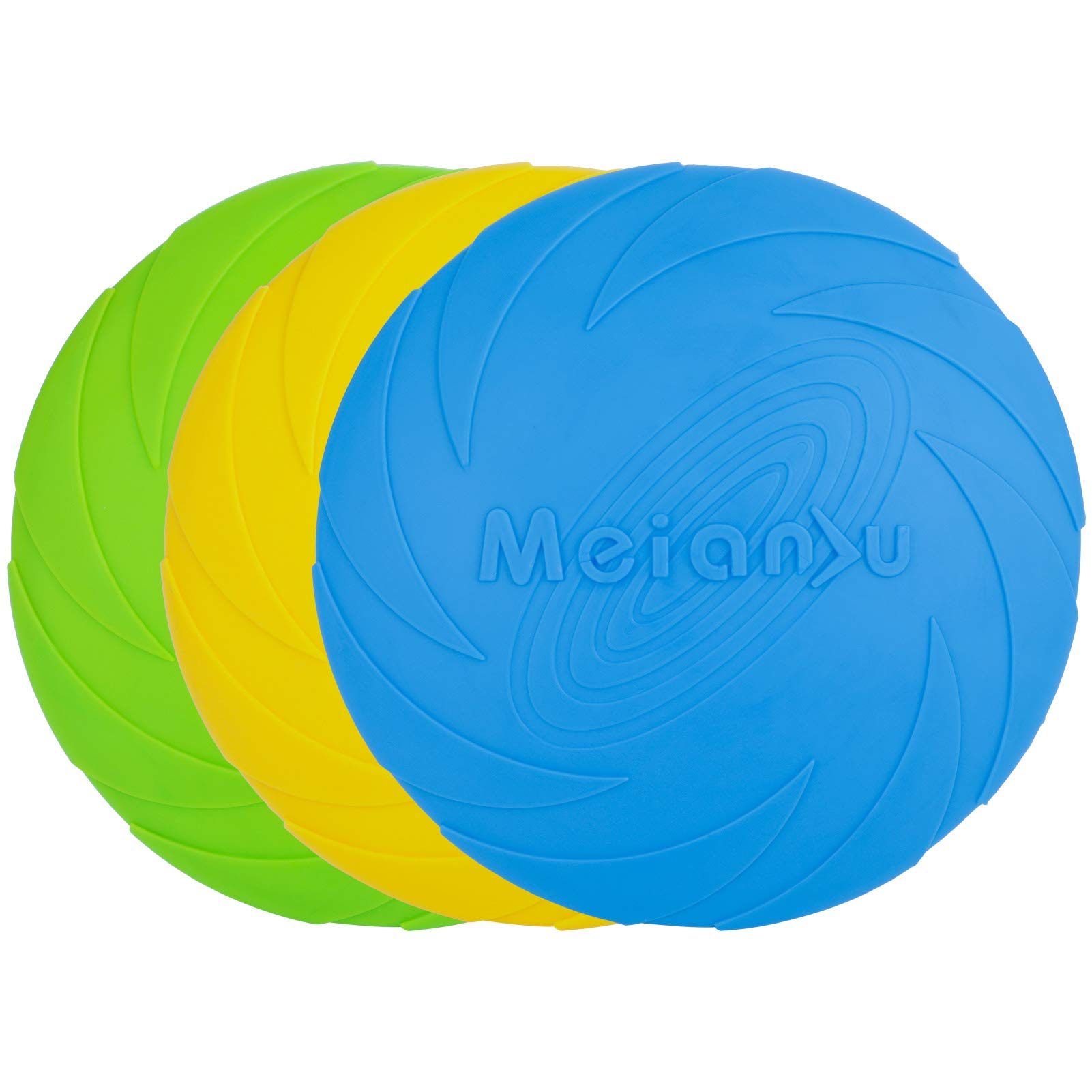 Gitua3 Pack Dog Flying Disc, Dog Toy, Durable TPR Pet , Dog Flying Saucer, Dog Interactive Toy for Training, Throw, Catch & Play