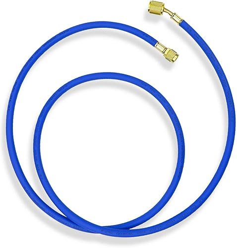Manguera de 38 pulgadas de diámetro azul para R410A y todos los refrigerantes comunes, manguera de refrigerante de presión de trabajo de 800 PSI 38