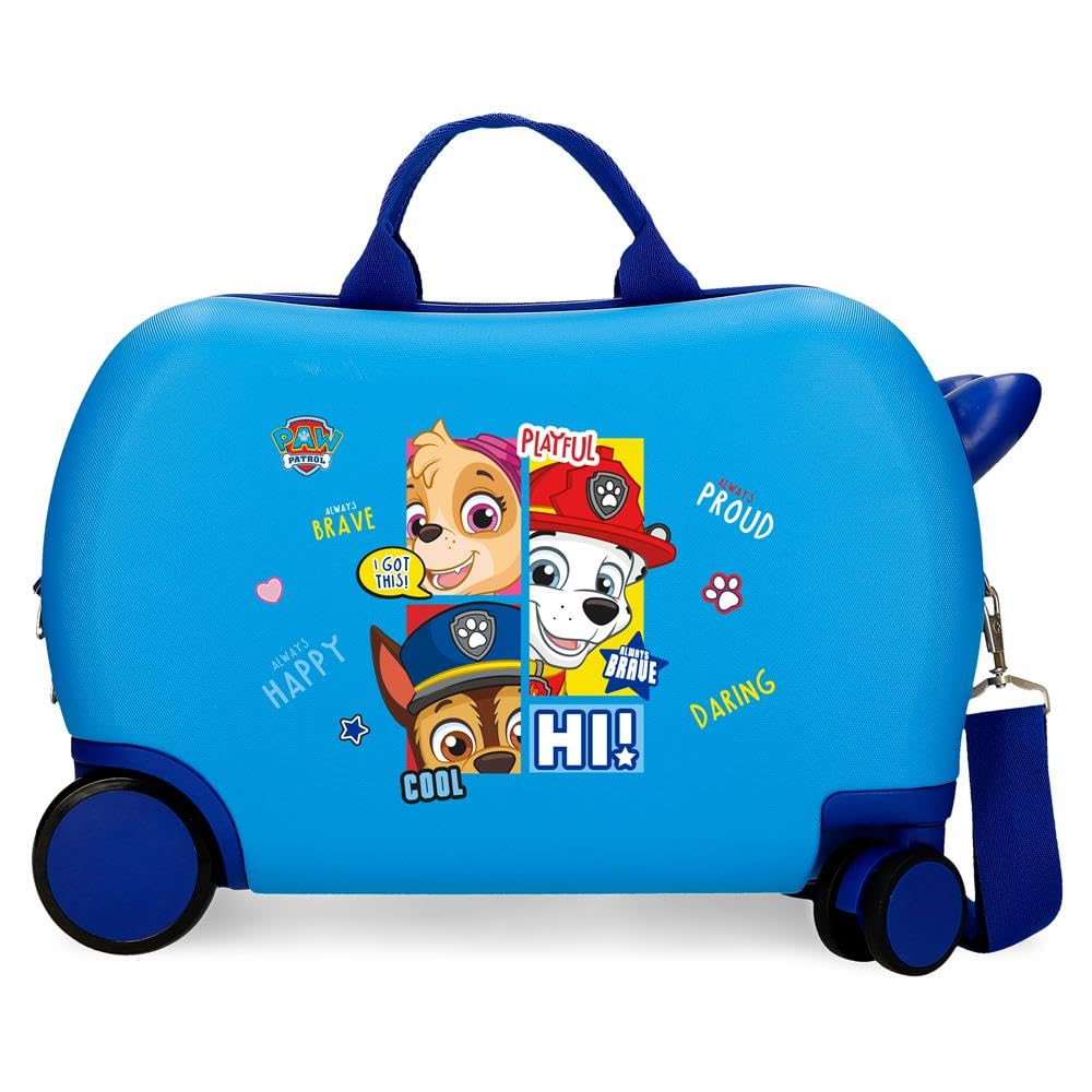 Patrulla Canina Paw Patrol Be Happy Maleta Infantil Azul 45x31x20 cms Rígida ABS 24,​6L 1,​8 kgs 4 Ruedas Equipaje Mano