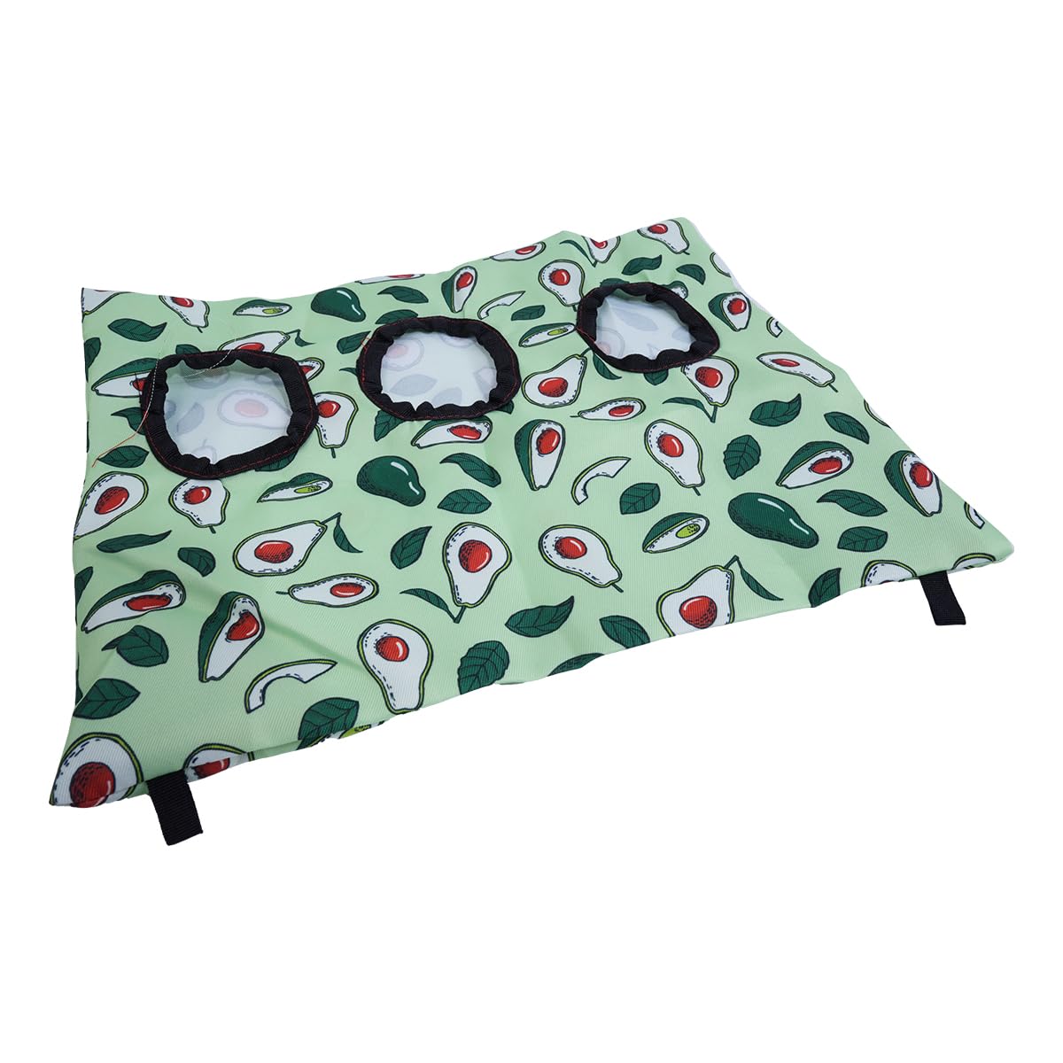 ZONADAH Rabbit Hay Feeder Hanging Rabbit Hay Feeder Bag with 3 Holes Guinea Pig Hay Feeder Foldable Hay Storage Bag for Rabbit Guinea Pig Hamster - Image 2