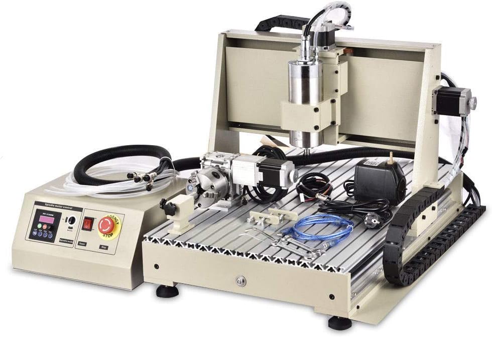 TFCFL 4 Axis USB 1.5KW CNC 6040T Router Engraver Engraving Mill/Drilling Machine + RC AC110V